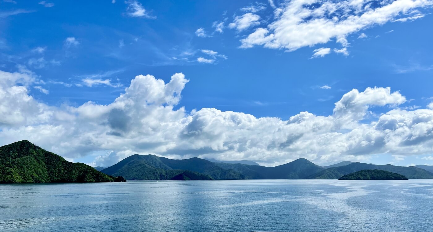 Marlborough Sounds visti dal traghetto tra le isole della Nuova Zelanda