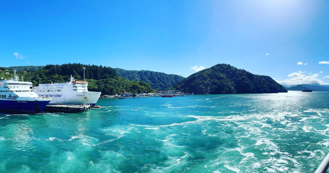 Traghetti Interislander e Bluebridge nel porto di Picton